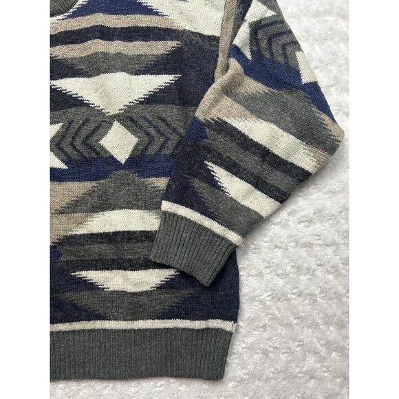 Expressions Vtg Geo Abstract Art Southwest Print Crewneck Sweater Knit Men’s XL - Picture 2 of 7